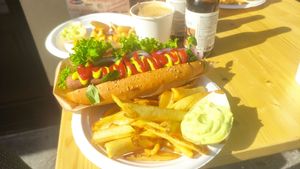Hot dog at Vegánsky Gazda in Trencin