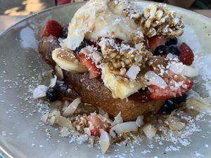 Vegan French toast  Beyond words. So so so good! at Black Bear Cafe in Bellingen