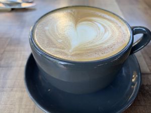 Delicious coffee too! at Black Bear Cafe in Bellingen