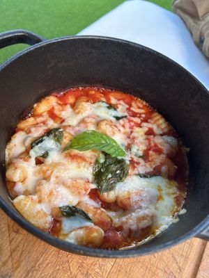 Gnocchi. Stuck to the skillet and sauce was bland   at Vegan Planet in Miami