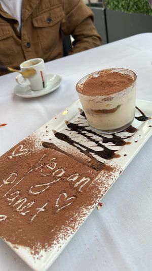 Tiramisu, yummy but didn’t have that coffee taste   at Vegan Planet in Miami