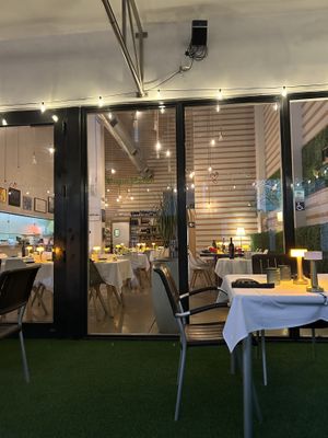 Ambience much better at night   at Vegan Planet in Miami