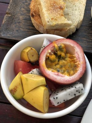 Part of the breakfast  at Slam Dunk Sandwich Co in Siem Reap