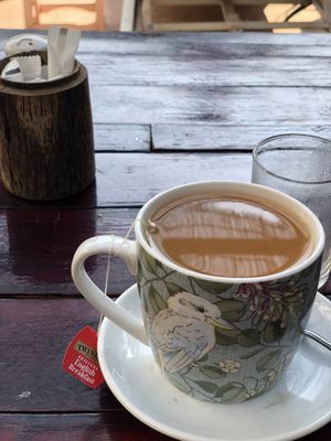 Tea with house made oat mylk  at Slam Dunk Sandwich Co in Siem Reap