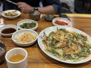 Veggie pancake   at Onmaeul in Seoul