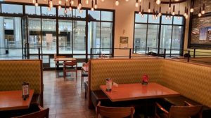 Interior of location - seating space at California Pizza Kitchen - Coex in Seoul