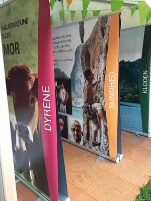 "The Green paths", a concept guiding guests down at three topics about vegetarianism: animals, health and the planet  at Vegetarian Society of Denmark in Copenhagen