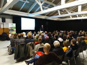 Talk about animal ethics by Mickey Gjerris in Næstved, 2018. at Vegetarian Society of Denmark in Copenhagen