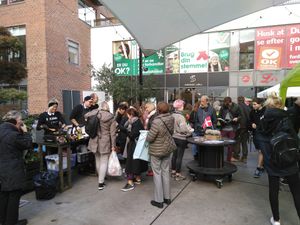 Visitors at International Vegetarian Day in Århus the 1th October 2018. at Vegetarian Society of Denmark in Copenhagen