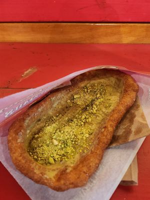 Pistachio no honey at BeaverTails in Jasper