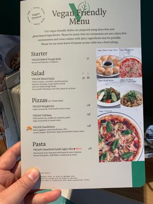 Vegan and vegetarian menu available  at Pizza Express - Central in Hong Kong Island