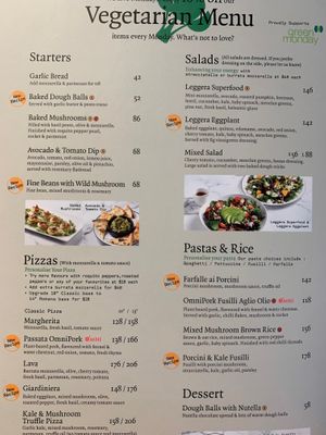 Vegan and vegetarian menu available  at Pizza Express - Central in Hong Kong Island