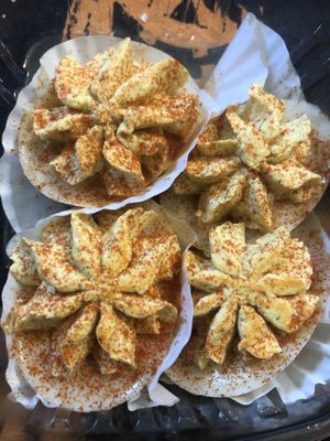 Vegan hard-boiled “eggs"  at Minglewood Bake Shop in Richmond