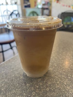 Decaf oatmilk latte  at Minglewood Bake Shop in Richmond