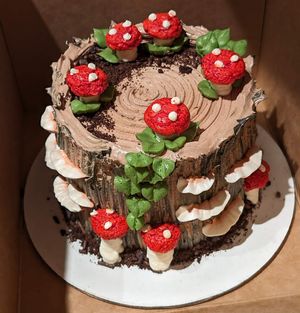 Stump cake! 🪵 at Minglewood Bake Shop in Richmond