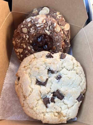 Sea salt Chocolate Chip & Chocolate Nut Cherry Thumbprint cookies   at Minglewood Bake Shop in Richmond