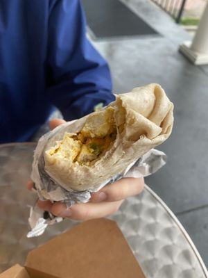 Breakfast burrito   at Minglewood Bake Shop in Richmond