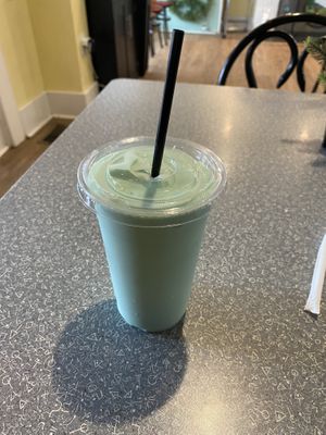 Shamrock shake   at Minglewood Bake Shop in Richmond