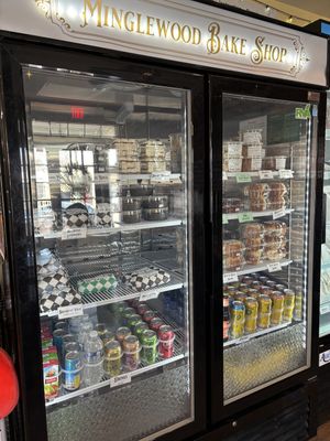 Cold case where the wraps and salads are.  at Minglewood Bake Shop in Richmond