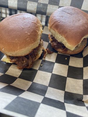 Vegan pulled mushroom bbq sliders   at The Corner Kitchen in Concord