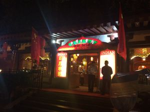 Out the front at Delhi Darbar in Xian