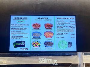 Menu at KraVegan in Jacksonville