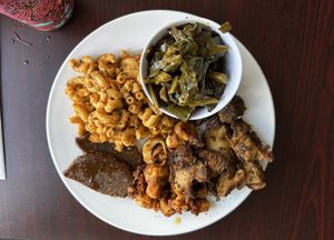 Monstar platter (choice of 3 meats and 2 sides)  at KraVegan in Jacksonville