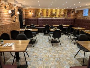 Seating at The South Indian in Gothenburg