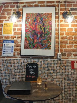 Seating at The South Indian in Gothenburg