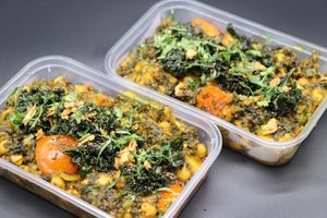 Kale Chana & Kale Aloo at Hungry Beast in East London