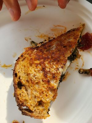 Grilled greens sandwich at Plant Joy in Charlotte