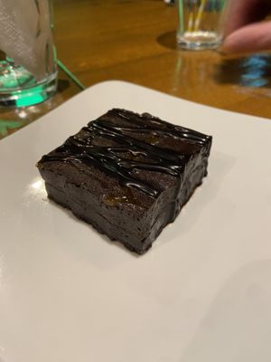 Brownie: it’s an orange-chocolate brownie  at Vegan Food Bar in Almere
