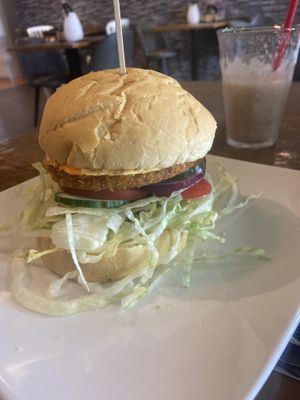 Crispy chicken burger: tasty  at Vegan Food Bar in Almere