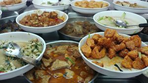 self-serve at Qian Ye Vegetarian in Kaohsiung