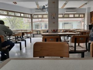 Second floor at Qian Ye Vegetarian in Kaohsiung