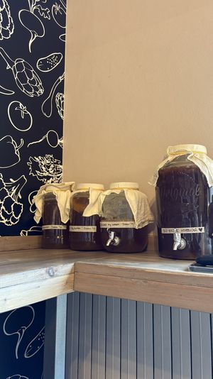 Kombucha homemade   at Augusta Gastronomia Naturale in Callianetto