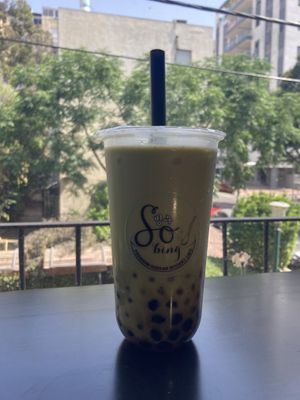 Matcha boba tea   at So Bing - Shlomo Ibn Gabirol in Tel Aviv