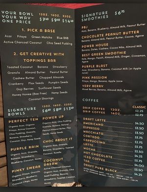 Takeout Menu February 2021 at Bare Naked Bowl in East Meadow