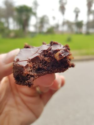 Gorrrrrgeous sugar free chocolate brownie at La Línea Verde in La Linea De La Concepcion