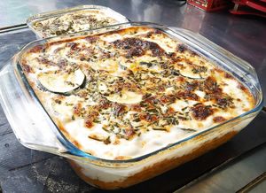 Daily menu: Zucchini Casserole at La Línea Verde in La Linea De La Concepcion