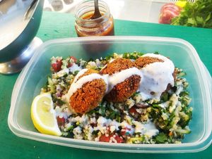 Falafel with Tabbouleh at La Línea Verde in La Linea De La Concepcion