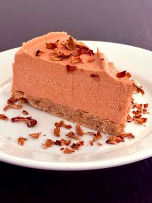 Strawberry-Rose Mousse pie at Coco Lov in Tampa