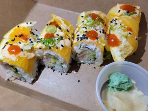 Charmander rolls at Naughty Vegan Panda in Pasadena