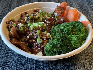 BBQ Beef Bowl  #Veganuary at Naughty Vegan Panda in Pasadena