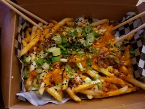 Naughty fries at Naughty Vegan Panda in Pasadena