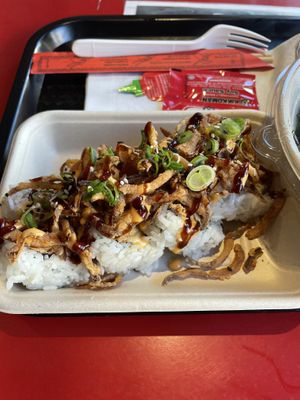 Super Saiyan Crunch Roll  at Naughty Vegan Panda in Pasadena