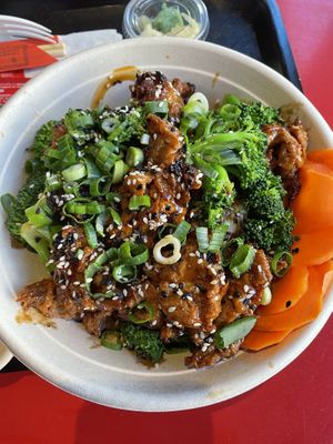 Beef & Broccoli Bowl  at Naughty Vegan Panda in Pasadena