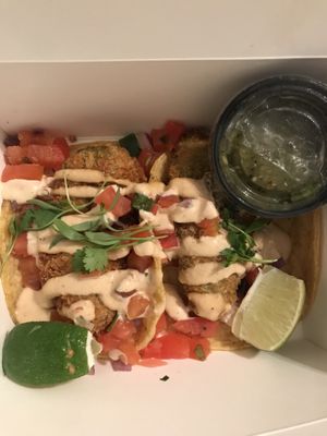 How about now? Fried avocado tacos! These were BOMB!!!  at Tu Madres Cantina & Grill in Indio