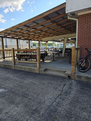 the side patio. There is also a smaller patio in the front.  at Jamaican Breeze Sports Bar & Grill in Indianapolis