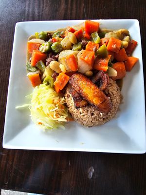 Ital stew - very tasty!  at Jamaican Breeze Sports Bar & Grill in Indianapolis